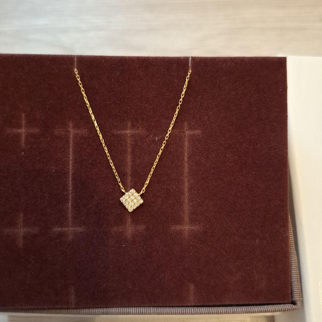 ete K18YG スクエア ネックレス