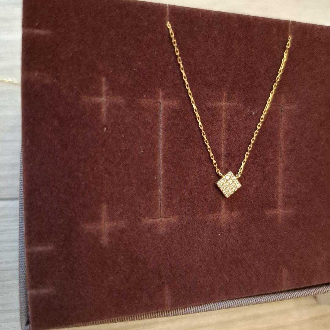 ete K18YG スクエア ネックレス