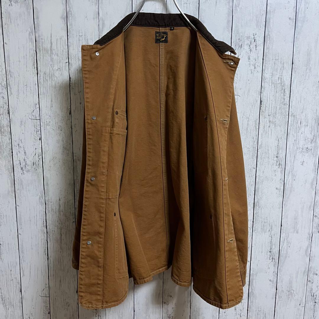 美品　オアスロウ　カバーオール　ダックジャケット　ブラウン　茶　M