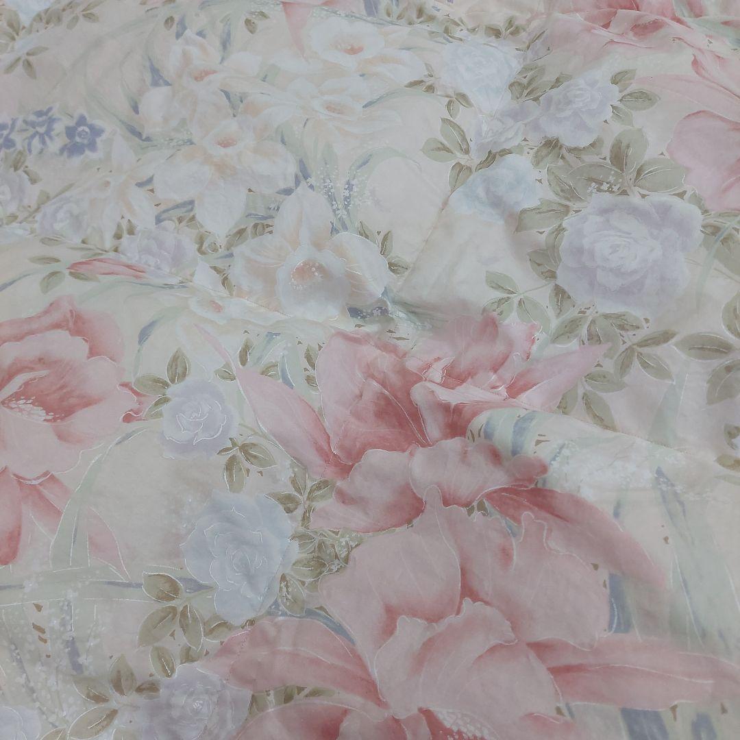 花柄 羽毛掛け布団