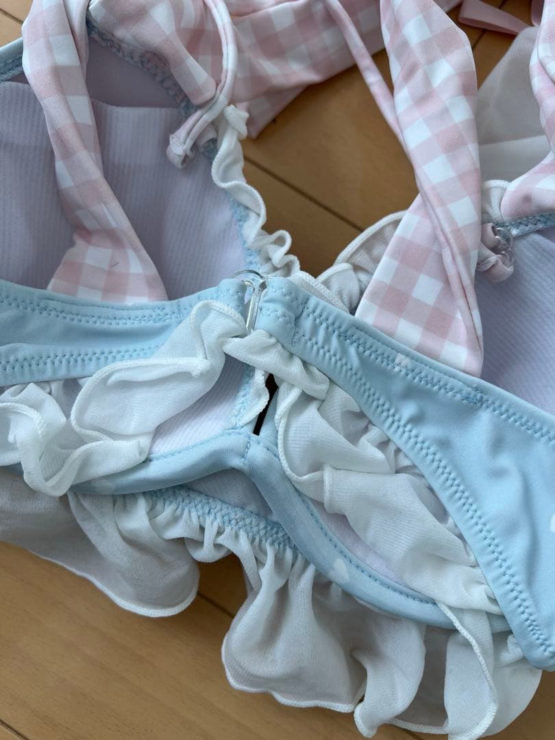 ディアマイラブ　キキララ　水着　ビキニ　ブルー　ハート柄