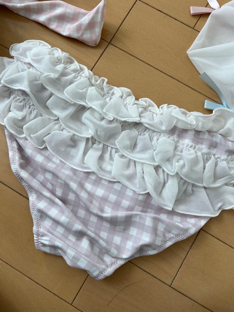 ディアマイラブ　キキララ　水着　ビキニ　ブルー　ハート柄