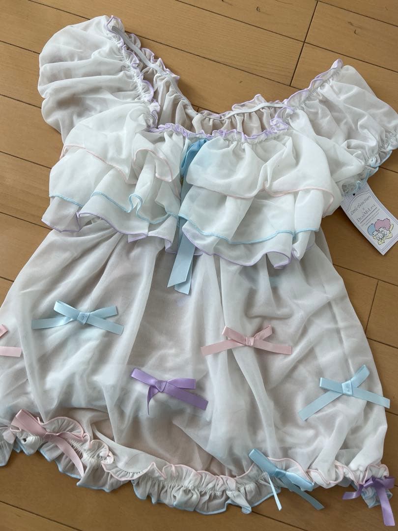 ディアマイラブ　キキララ　水着　ビキニ　ブルー　ハート柄