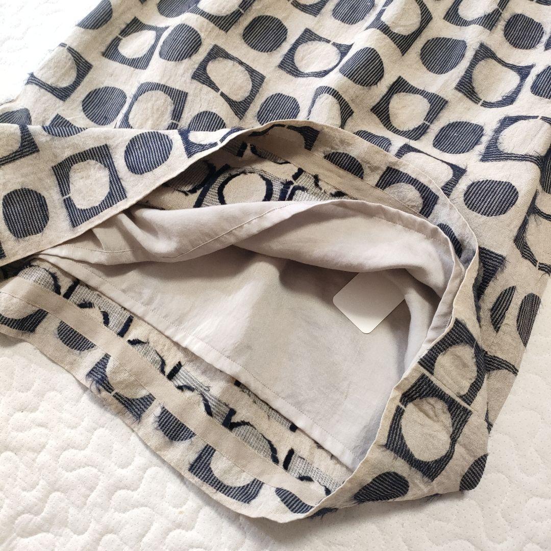 タグ付き✨ミナペルホネン　luna　リネン×シルク　アシンメトリーワンピース