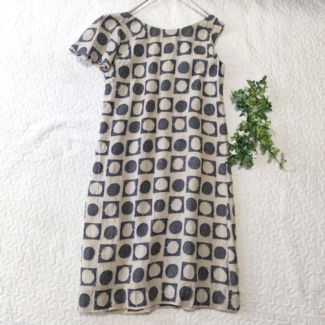 タグ付き✨ミナペルホネン　luna　リネン×シルク　アシンメトリーワンピース