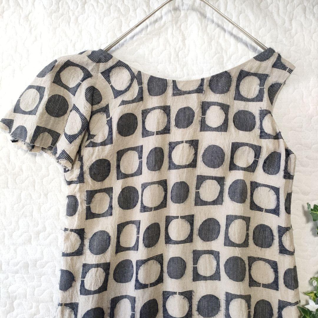 タグ付き✨ミナペルホネン　luna　リネン×シルク　アシンメトリーワンピース