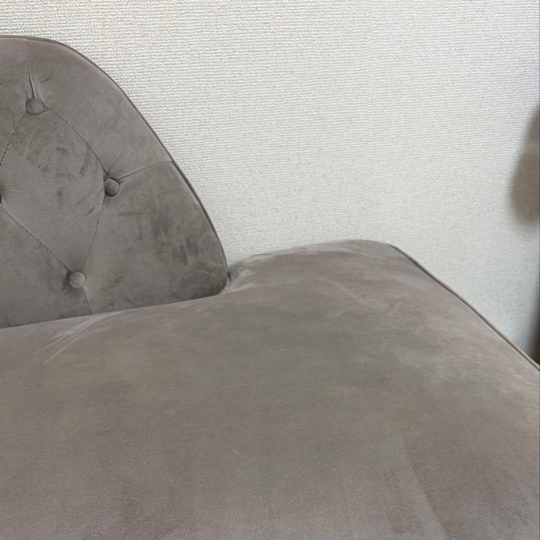 【2/20まで】LOWYA ソファ 2人掛けソファ カウチソファ ベルベット調