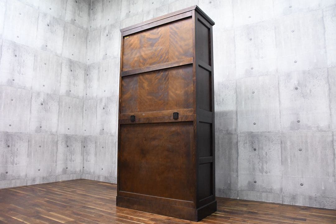 EFK23 北海道民芸家具 食器棚 W90cm カップボード カバ/樺 無垢材