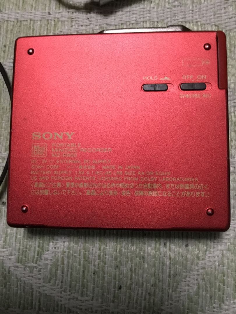 美品 SONY MZ-R900 WALKMAN ソニー MDウォークマン 赤