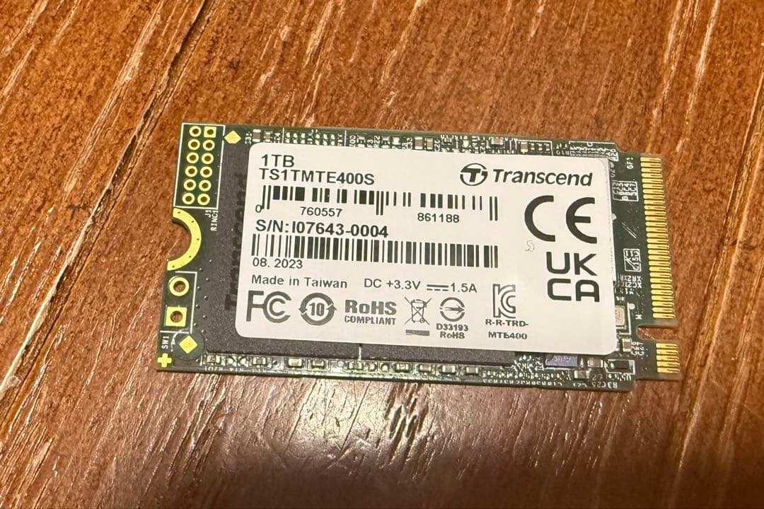 Transcend 1TB TS1TMT400S 内蔵型SSD 2242