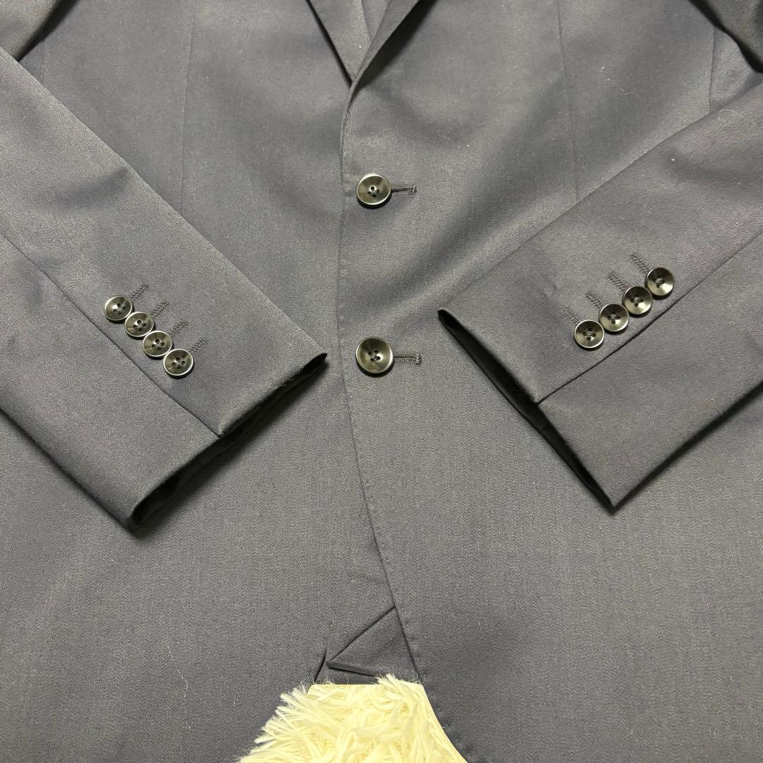 美品✨ スーツセレクト 3ピース スーツ シルク混 リバーシブル ネイビー A5