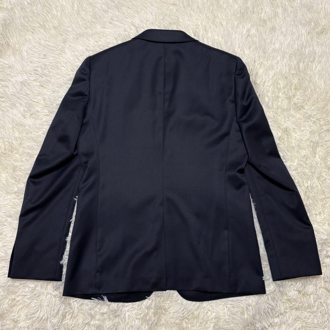 美品✨ スーツセレクト 3ピース スーツ シルク混 リバーシブル ネイビー A5