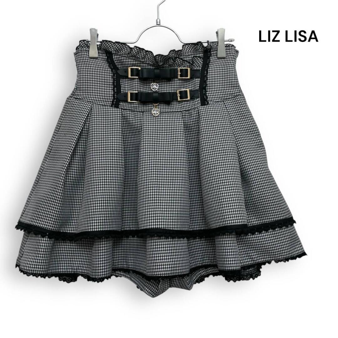 LIZ LISA リズリサ 2連リボンベルトスカパン ミニスカート チェック