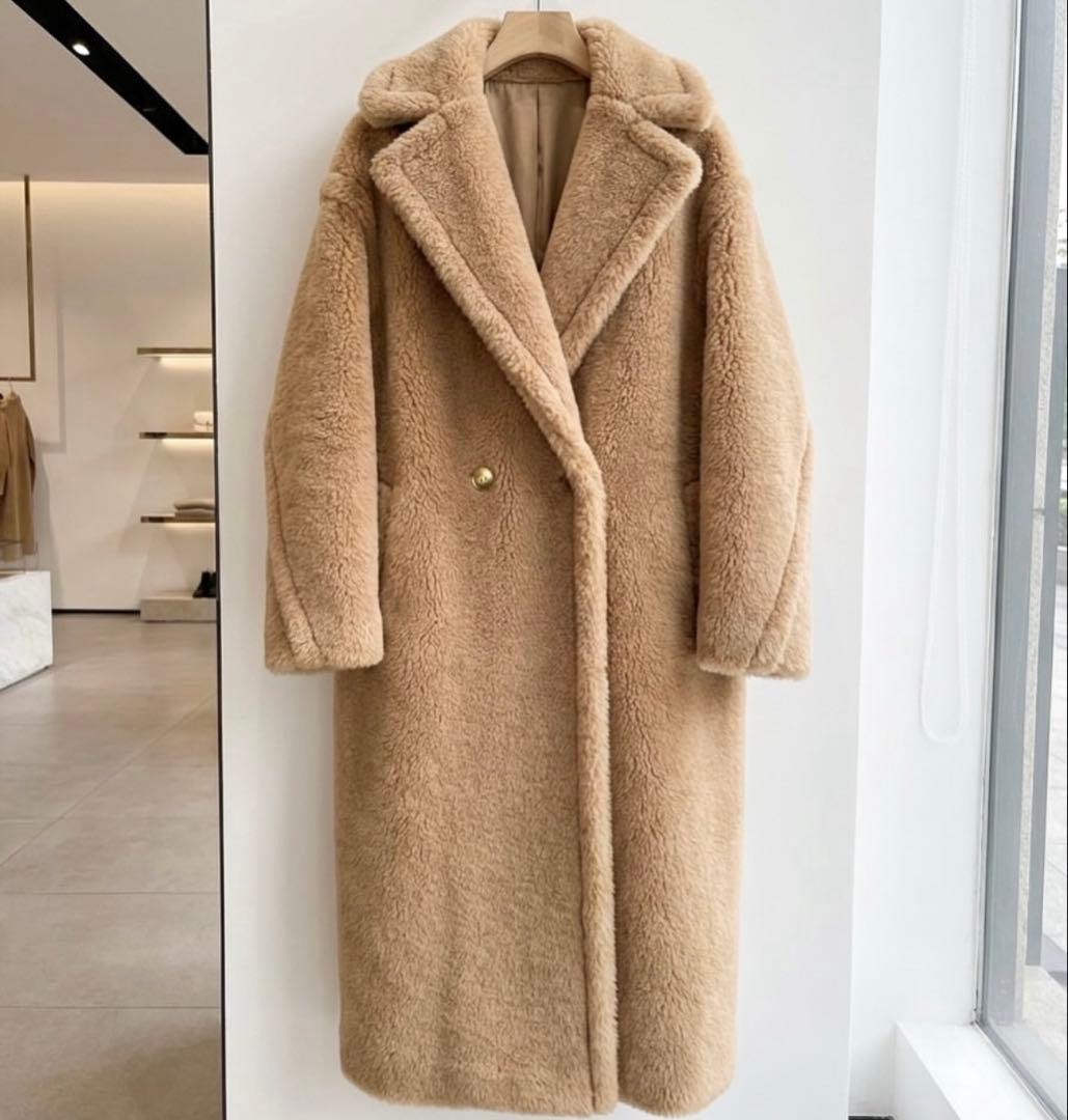 テディベア コート ボア ロングコート