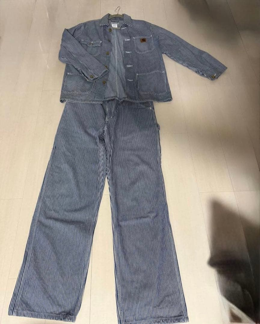 Carhartt ストライプ カバーオール セットアップ