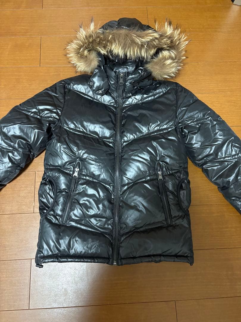 ikka イッカ ダウンジャケット M ファー 光沢 y2k お兄系 ギャル男