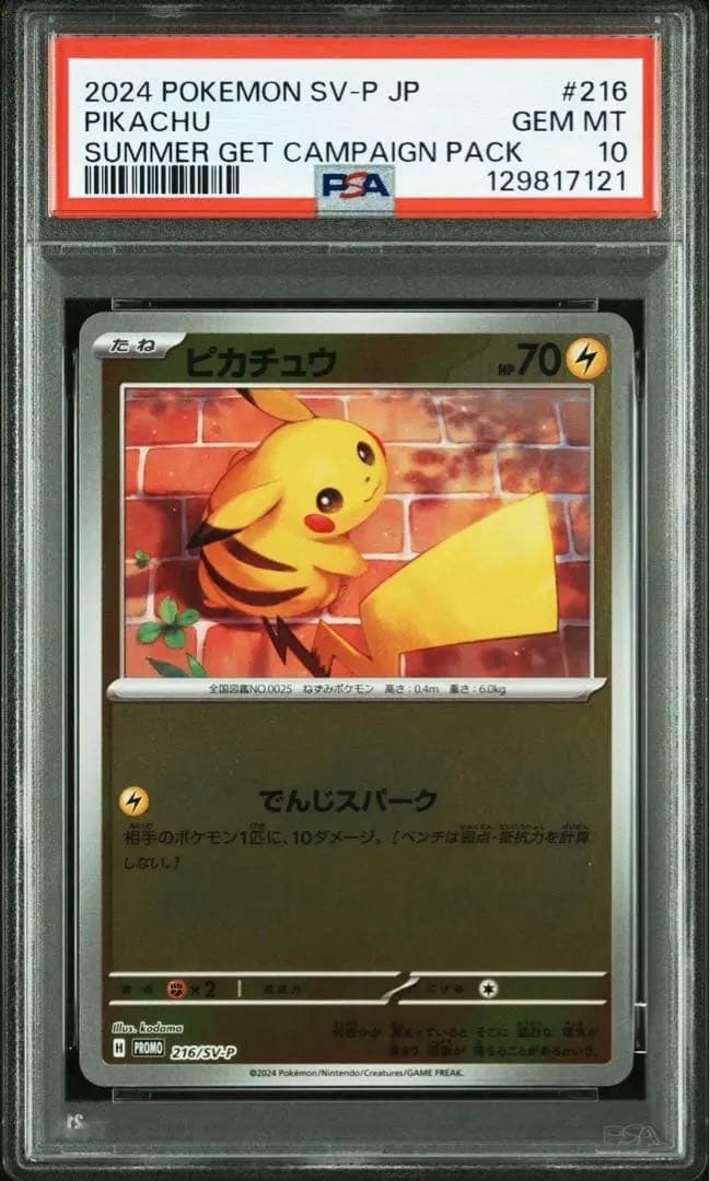 ⭐️【PSA10 】ピカチュウ ポケカの夏がキタ！ 216/SV-P PROMO