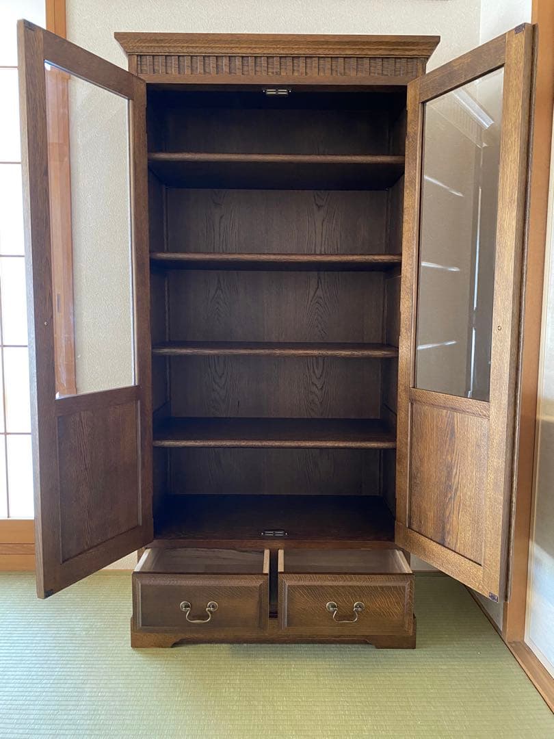 葉山ガーデン　書棚　キャビネット　葉山家具　クラシック