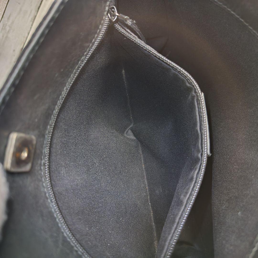 ✨美品✨GUCCI　グッチ　ショルダーバッグ　GG柄　キャンバス　レザー　黒