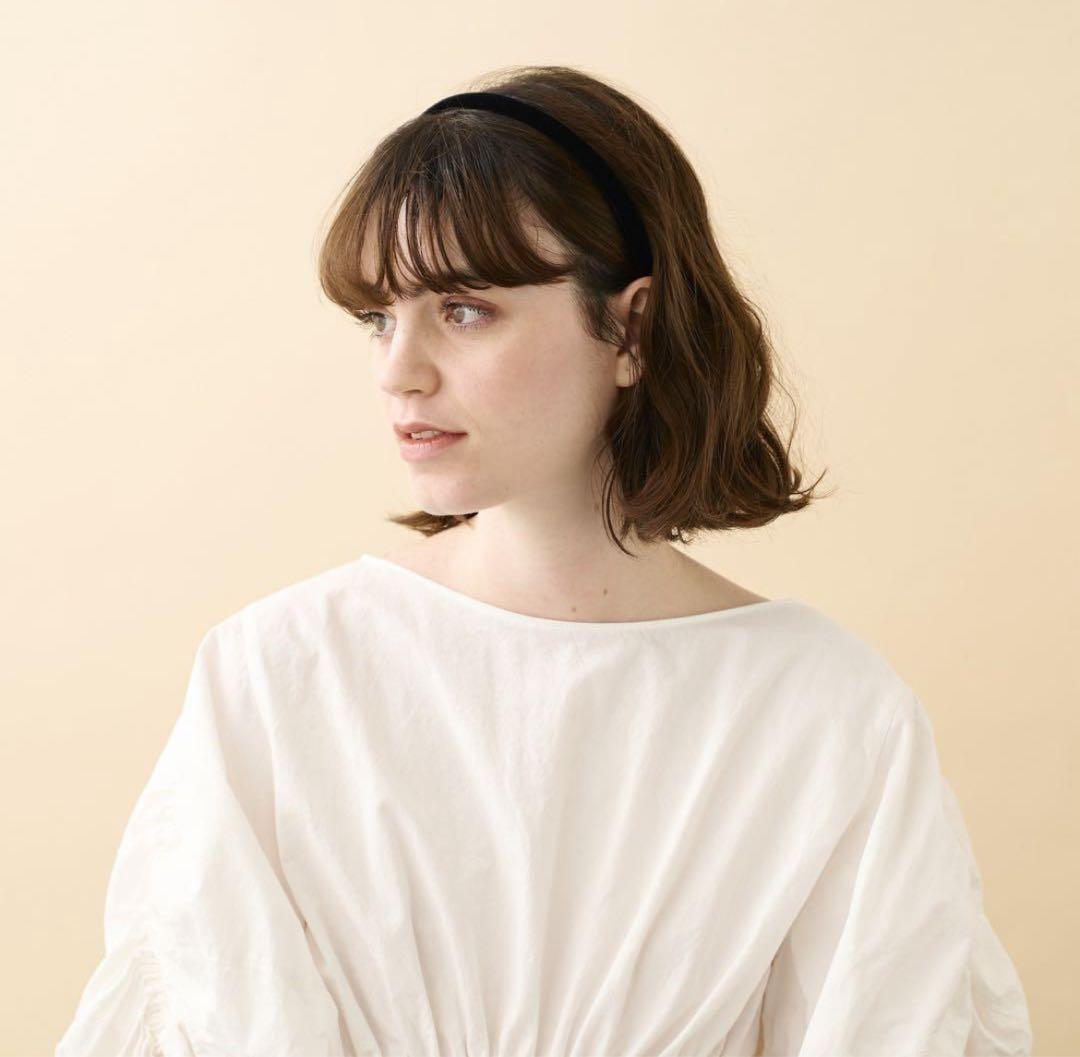 最終値下げ アレクサンドルドゥパリ　ベロアカチューシャ　ブラック