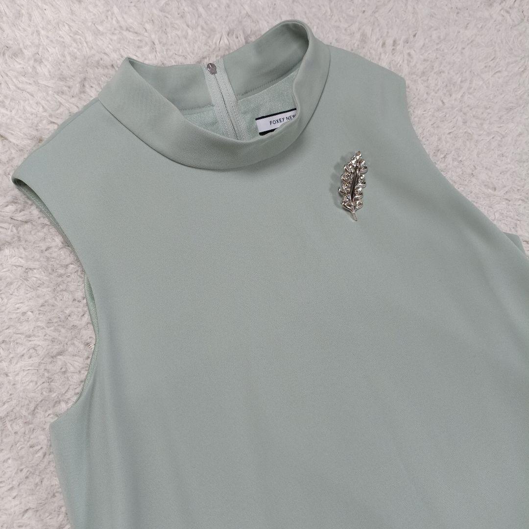 美品❤️フォクシーニューヨーク　後ろプリーツワンピース　ドレス　40