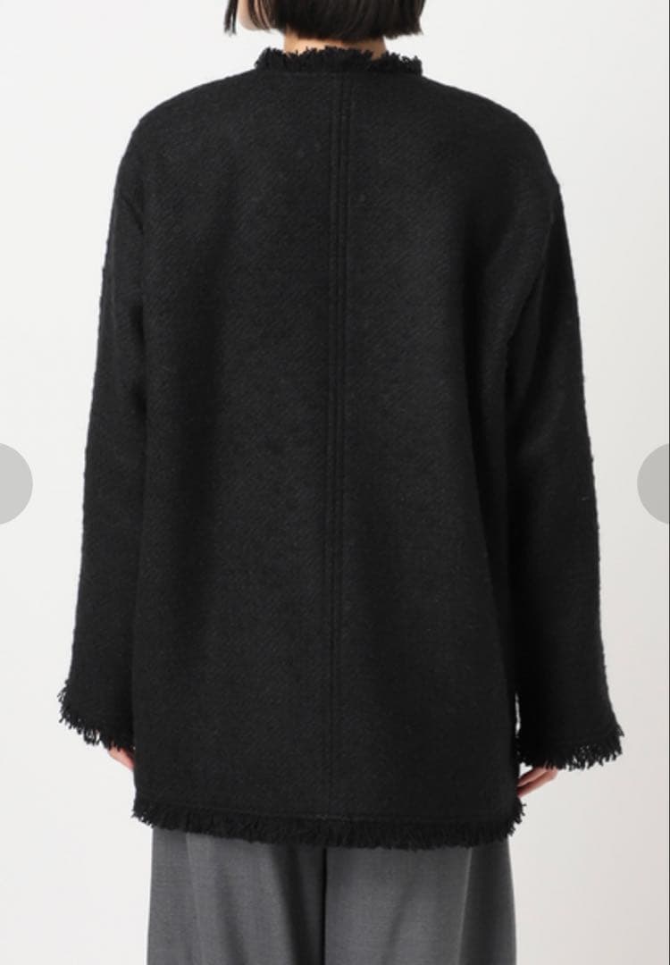 JOURNAL STANDARD ツイードジャケット　ノーカラー　金ボタン　23