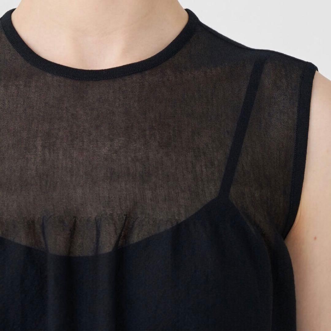 【美品】Ballsey / ティアードプルオーバー　ブラック　シアー　チュニック