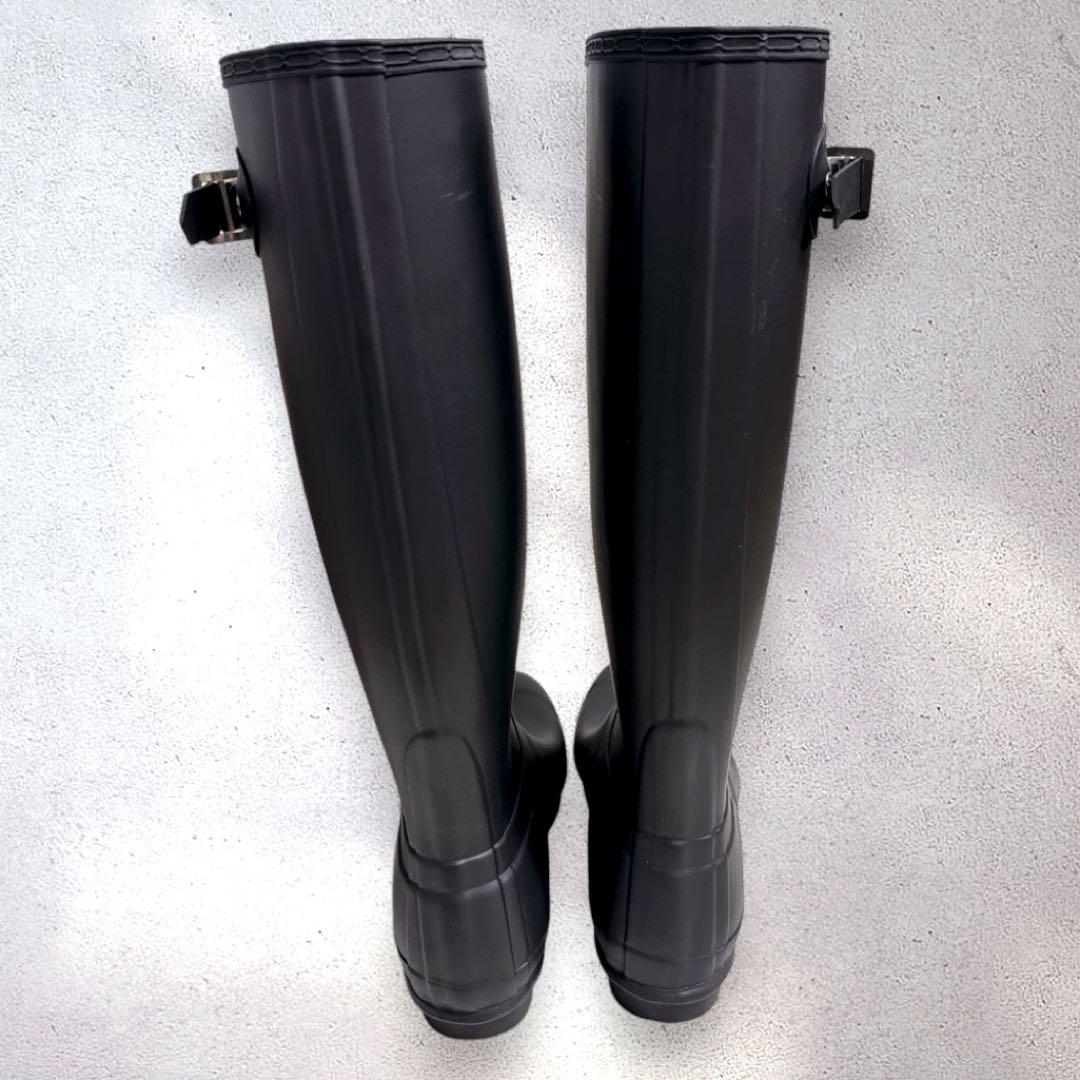 【美品】HUNTER ハンター 長靴 レインブーツUK6 ブラック