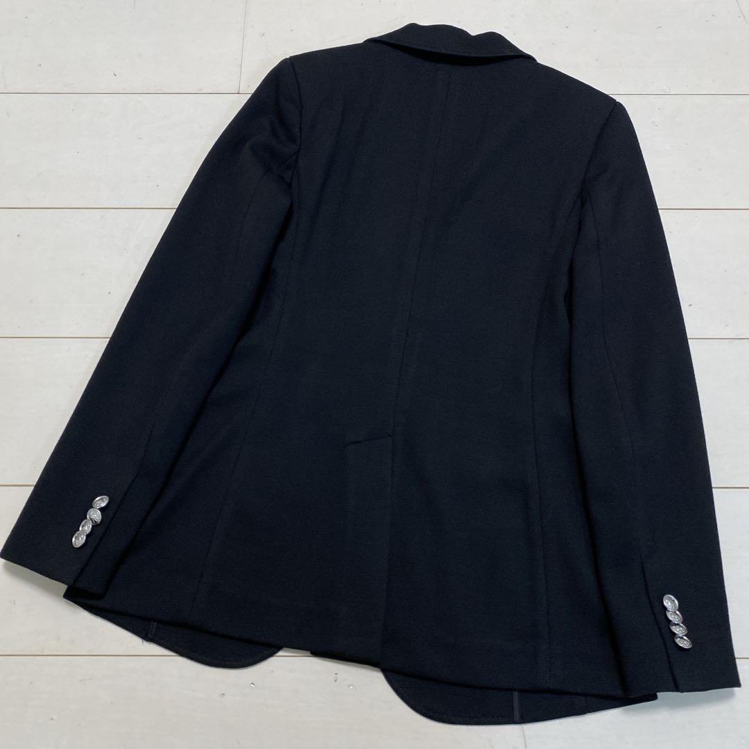 美品　ポロラルフローレン　レディース　ロゴクレストニットブレザー　ＸＳ　黒銀