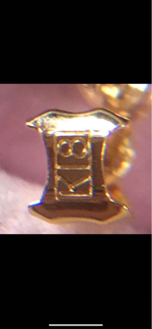 K18金天然石グリーン瑪瑙カメオペンダント　ペリドット付き