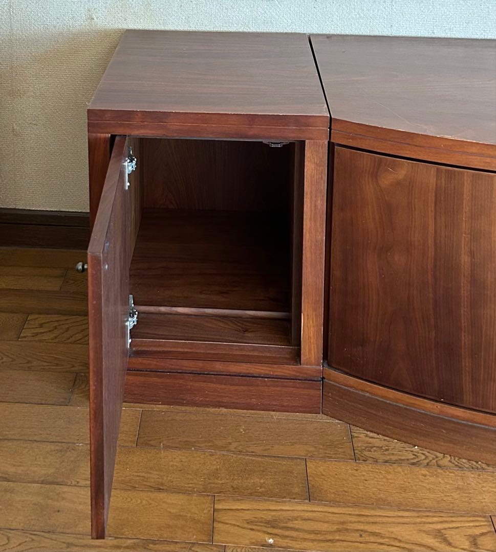 マルニ　ウォールナット　ダークブラウン キャビネット2本　中央部分は除く