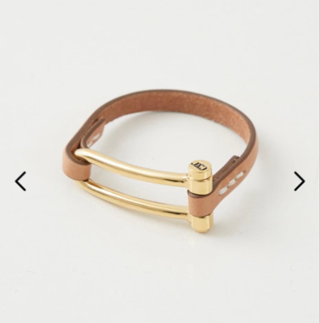 新品未使用☆ CXC シーエックスシー　レザーゴールドブレスレット