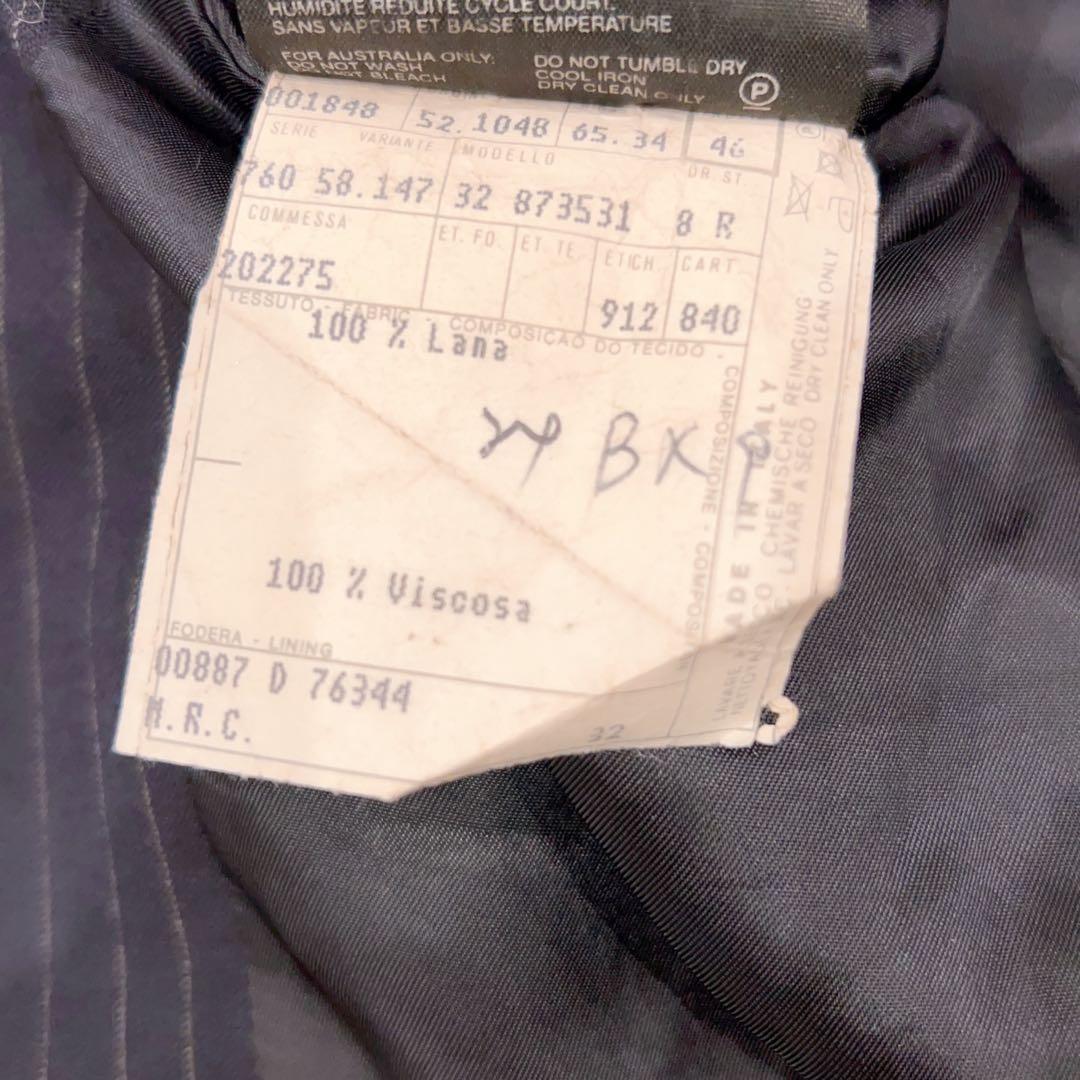 極美品 PRADA ブラック ストライプ ビジネススーツ