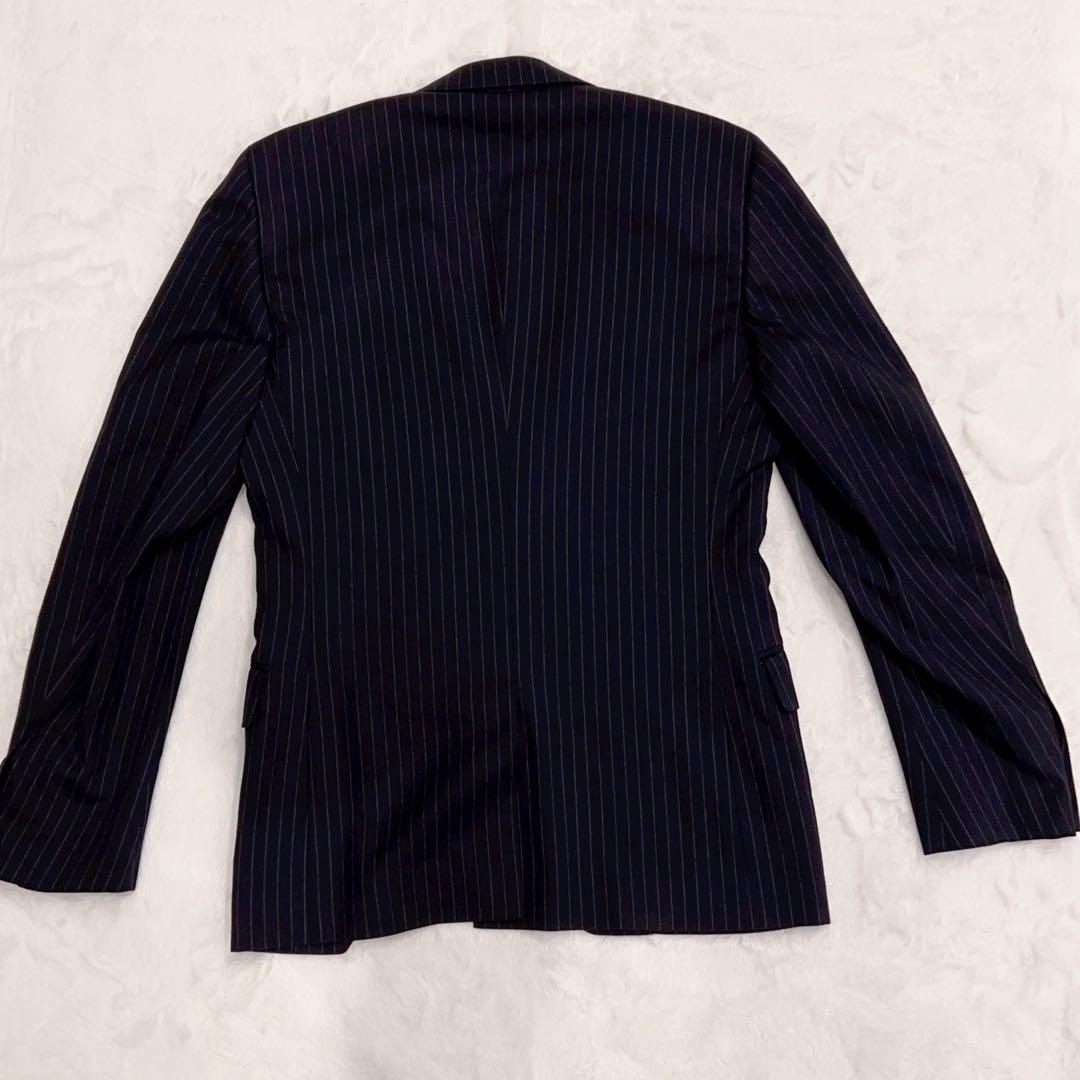 極美品 PRADA ブラック ストライプ ビジネススーツ