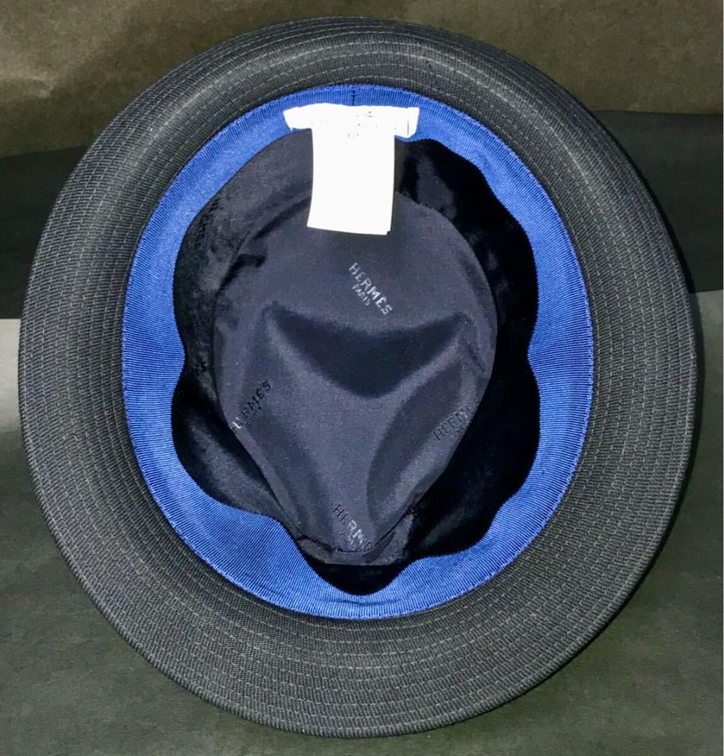 エルメス★高級ウールハット 中折れ 帽子 サイズ61★美品
