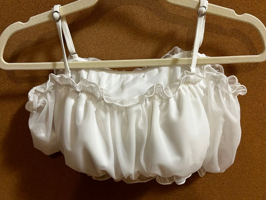 PEAK&PINE シアー素材袖付きオフショルダースカートビキニ（248016）