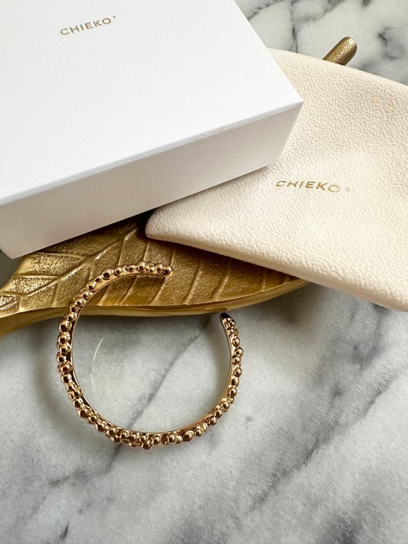 【新品未使用】Chieko+ チエコプラス caviar bangle ゴールド
