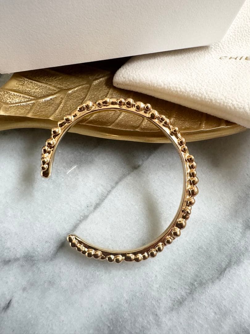 【新品未使用】Chieko+ チエコプラス caviar bangle ゴールド