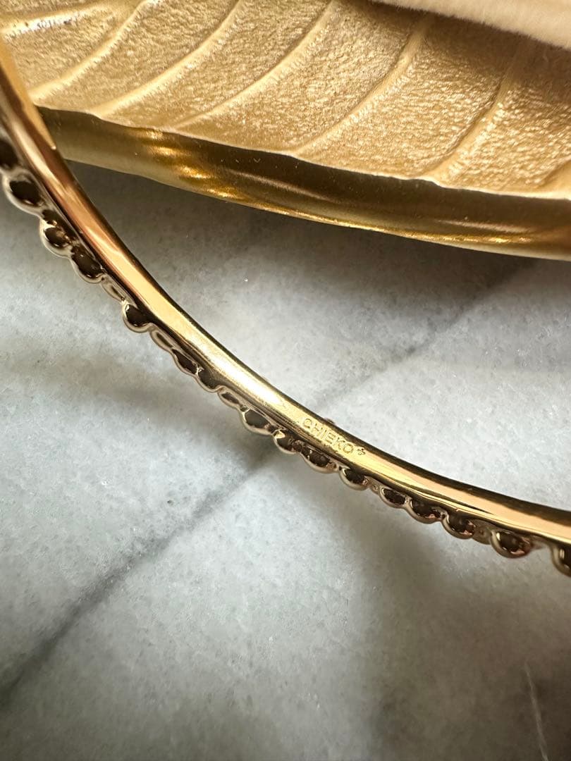 【新品未使用】Chieko+ チエコプラス caviar bangle ゴールド