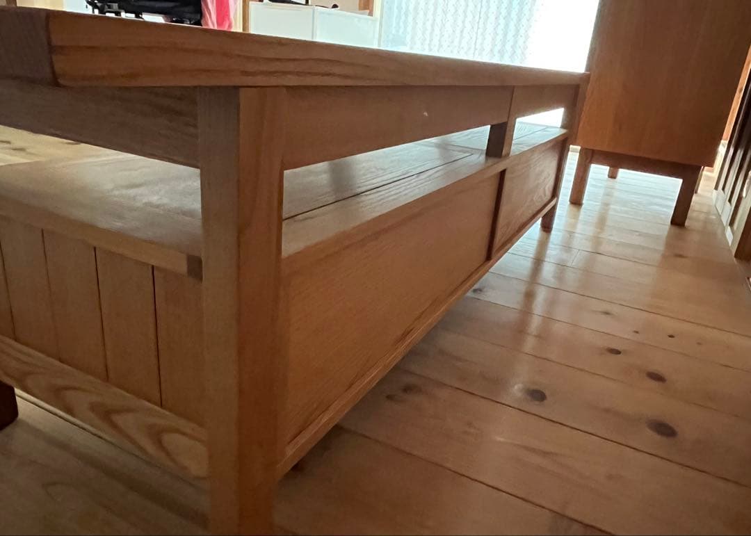 k*m様 頑固おやじ製　栗無垢材　東北の栗の木で作ったTVボード　オイル仕上げ