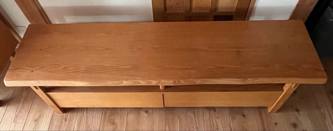 k*m様 頑固おやじ製　栗無垢材　東北の栗の木で作ったTVボード　オイル仕上げ