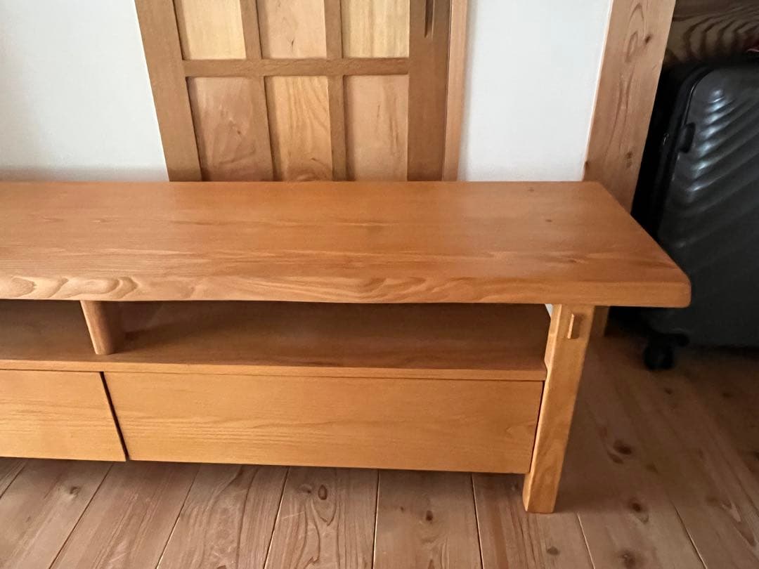 k*m様 頑固おやじ製　栗無垢材　東北の栗の木で作ったTVボード　オイル仕上げ