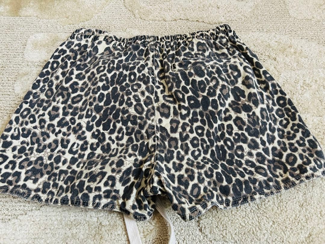 SeaRoomlynnライトCanvasギャザーショートパンツ キナリレオパード