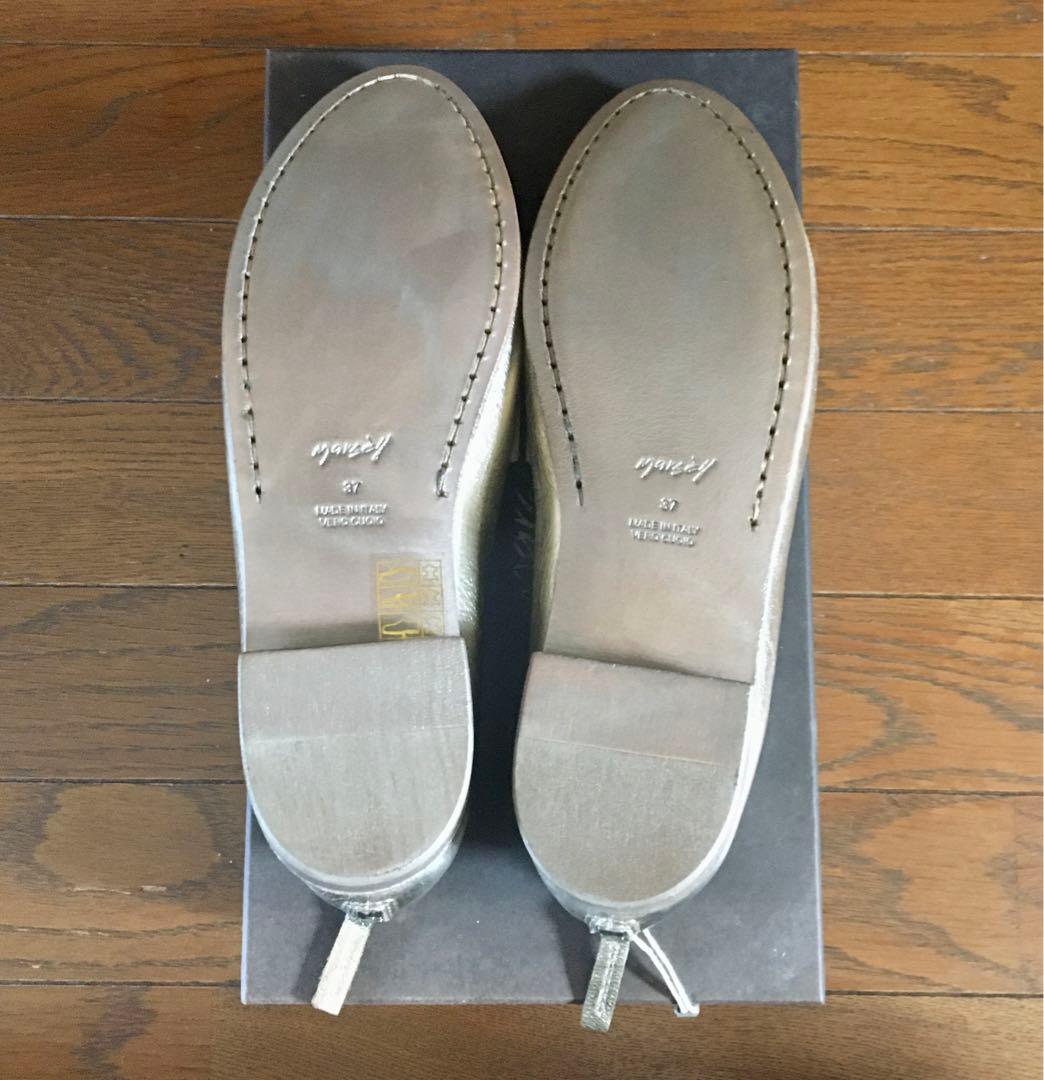 未使用　Marsèll ローファー　プラチナ　37サイズ