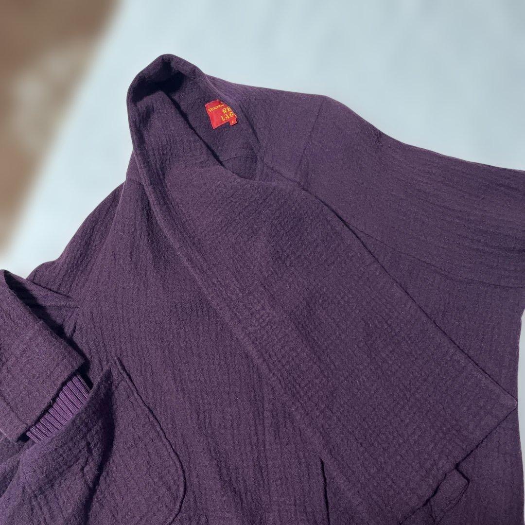 美品ヴィヴィアンウエストウッド レッドレーベル ウールコートマフラー付変形コート