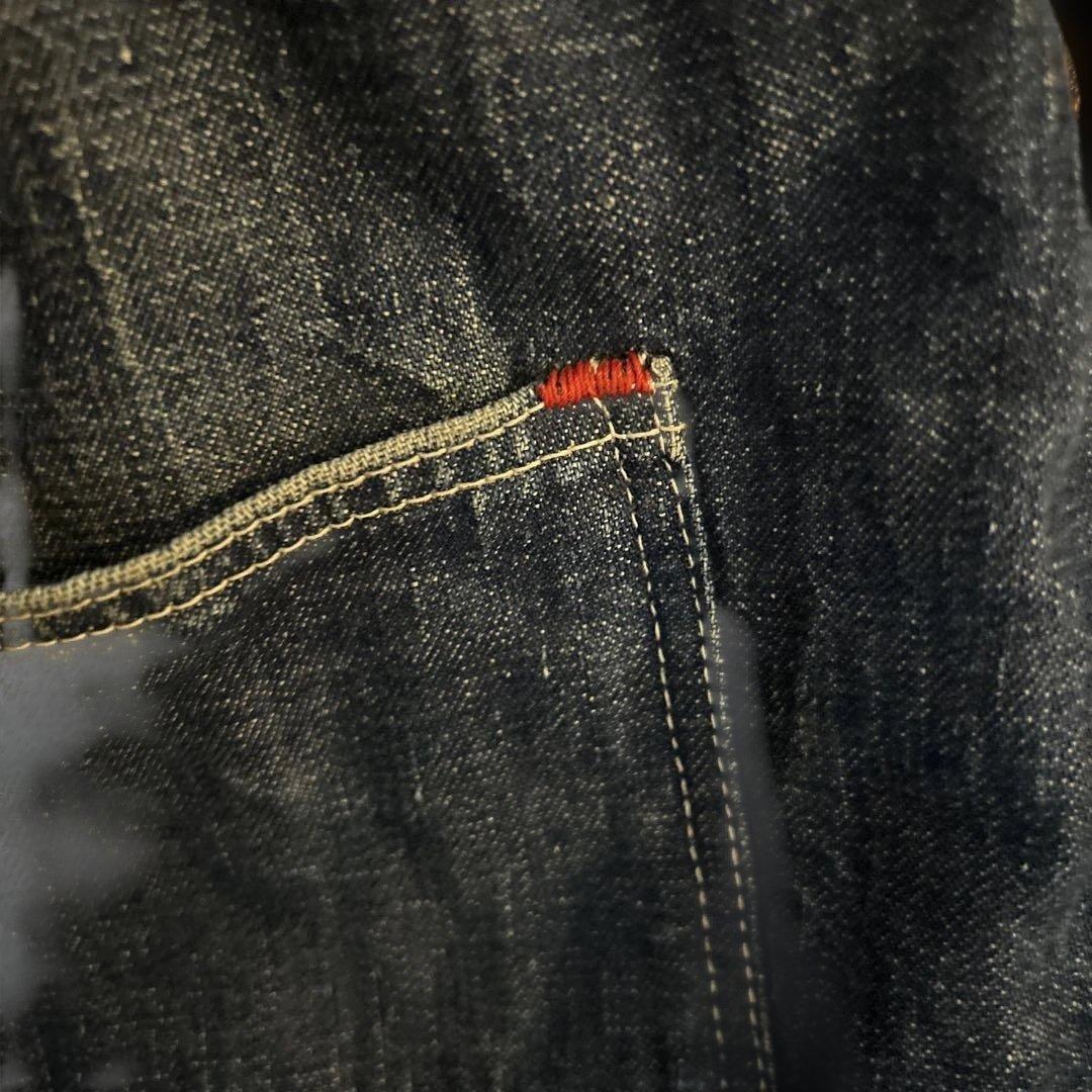 デニムカバーオール コーデュロイ襟