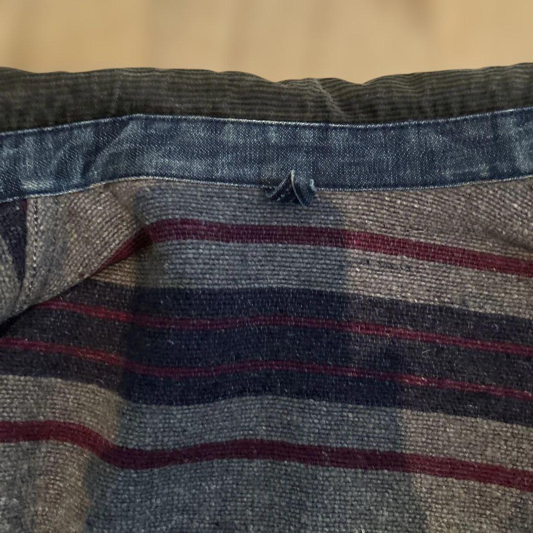 デニムカバーオール コーデュロイ襟