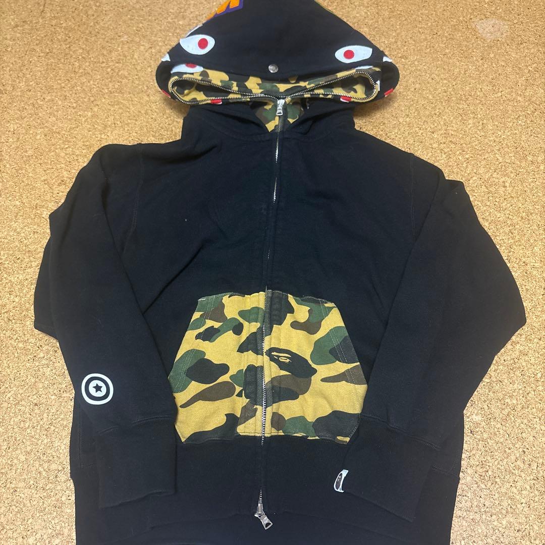 A Bathing Ape シャークフルジップパーカー ダブルフード