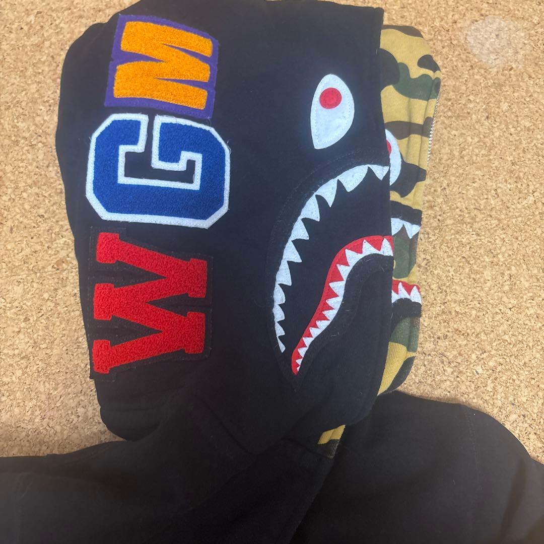 A Bathing Ape シャークフルジップパーカー ダブルフード