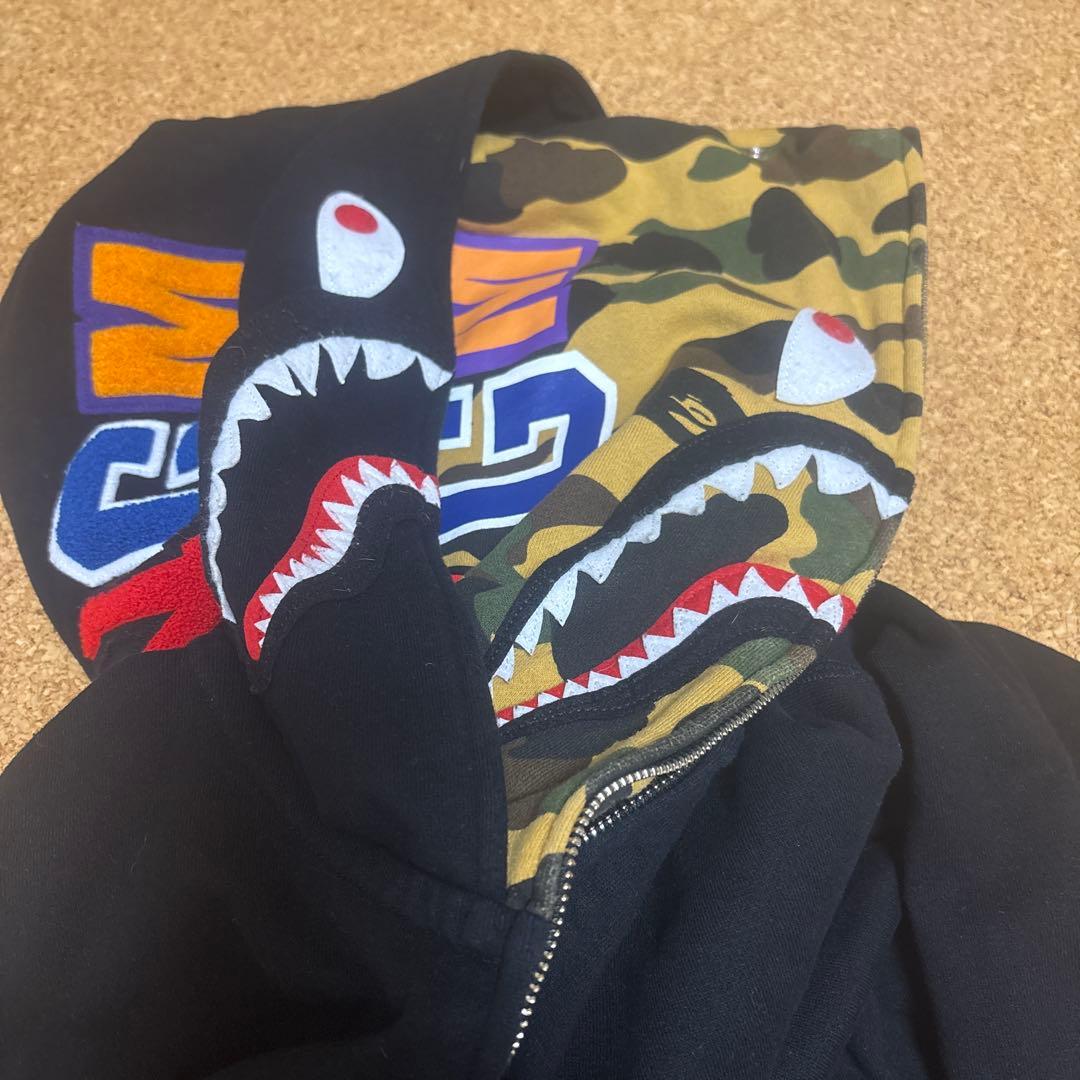 A Bathing Ape シャークフルジップパーカー ダブルフード